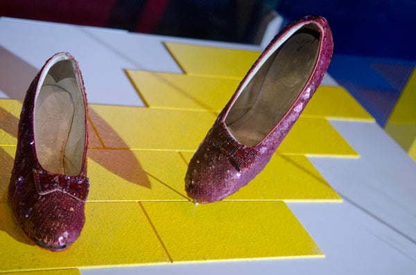 Zapatos de rubíes que la actriz Judy Garland.
