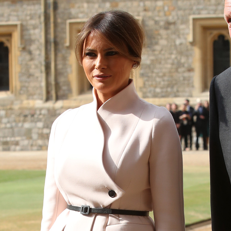 Melania Trump, al estilo Meghan Markle durante su encuentro con la Reina Isabel II