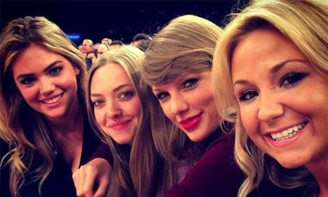 Taylor Swift, Kate Upton and Amanda Seyfried bond at Knicks game