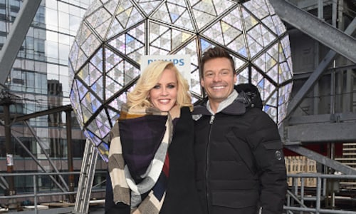 Ryan Seacrest and Jenny McCarthy prep for New Year's Eve festivities