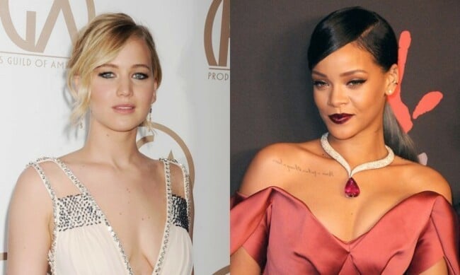 Rihanna, Jennifer Lawrence show off their wild side in new fashion spreads