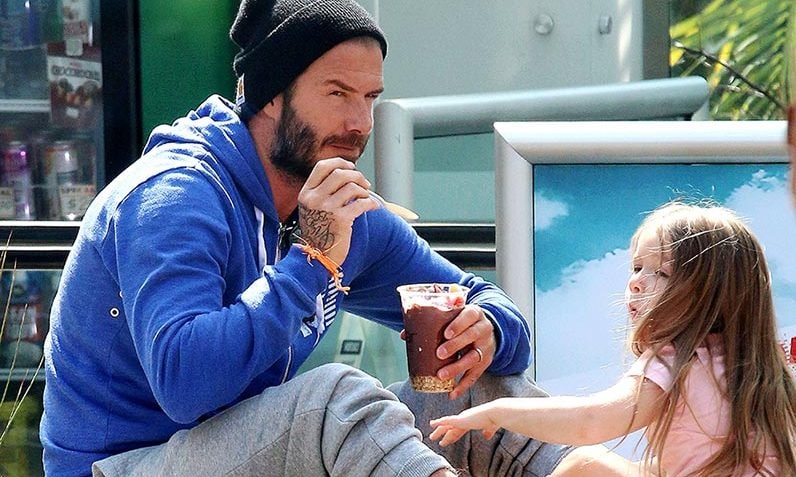 David Beckham's ice-cream date with daughter Harper