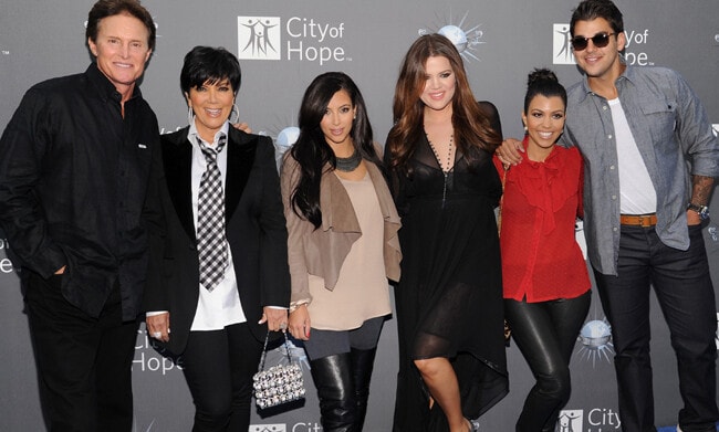 Where's Kris? Bruce Jenner pictured with two of his three ex-wives 