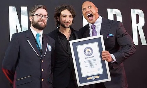 Dwayne 'The Rock' Johnson breaks world record for most selfies