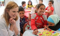 'Downton Abbey's Laura Carmichael visits child refugees in Lebanon