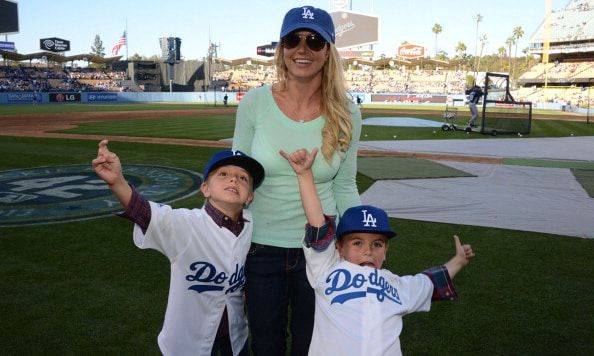 Britney Spears recreates 'Oops, I Did It Again' album cover with two sons