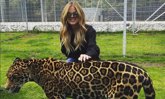 Khloe Kardashian and Kendall Jenner visit tiger rescue foundation in Mexico