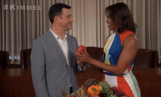 Michelle Obama talks FNV campaign on Jimmy Kimmel Live: Video