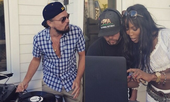 Leonardo DiCaprio shows off deejay skills with Naomi Campbell in Malibu