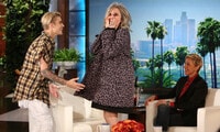 Diane Keaton surprised by Justin Bieber after she tells Ellen DeGeneres she is a Belieber