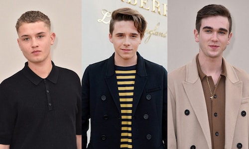 Brooklyn Beckham, Gabriel Day-Lewis and Rafferty Law are fathers' look-alikes at Burberry show