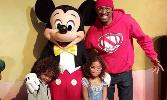 Nick Cannon's fun day out with Monroe and Moroccan: Disneyland and Chuck E. Cheese
