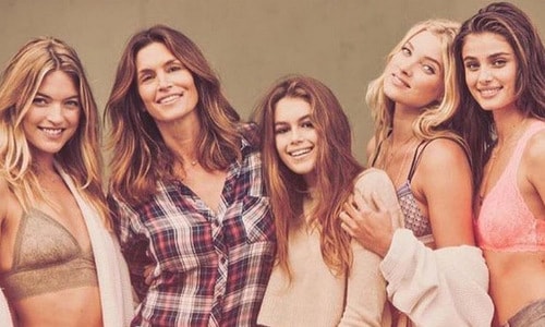 Victoria's Secret Angels meet 'model hero' Cindy Crawford and her daughter Kaia Gerber