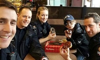 Jacob Tremblay goes to 'work' with dad as cop for a day