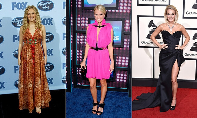 From girl-next-door to glamour! See Carrie Underwood's style evolution