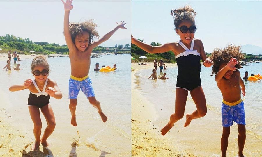 Mariah Carey shares sweet seaside snaps of twins Morrocan and Monroe during French getaway