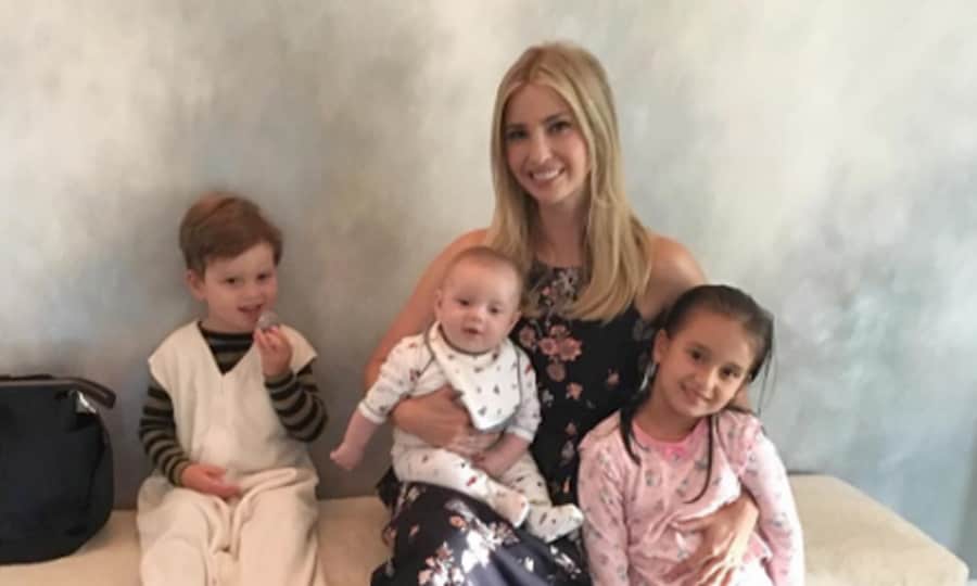 Ivanka Trump's three children have a busy day with mom at work