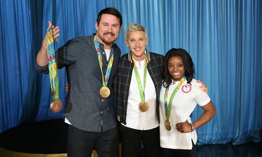 Find out what Simone Biles offered to do for Kim Kardashian and how Channing Tatum surprised her 