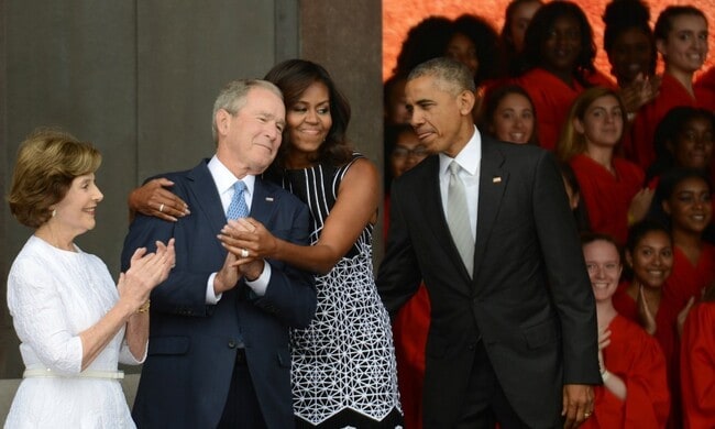 Celebrity week in photos: Michelle Obama warmly embraces George W. Bush and more 