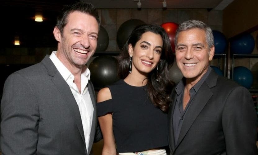 Celebrity week in photos: George Clooney and Amal have a laugh with Hugh Jackman and more