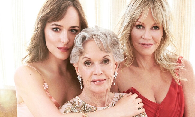 Dakota Johnson joins mom Melanie Griffith and grandmother Tippi Hedren in stunning family portrait