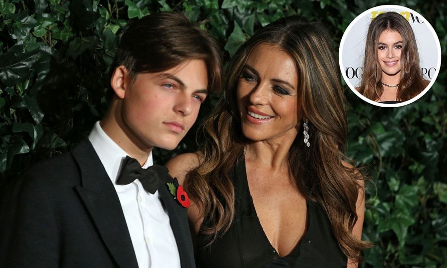 Elizabeth Hurley's teenage son Damian is 'in love' with Kaia Gerber