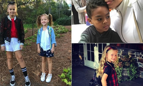 Celebrity parents send their kids back to school