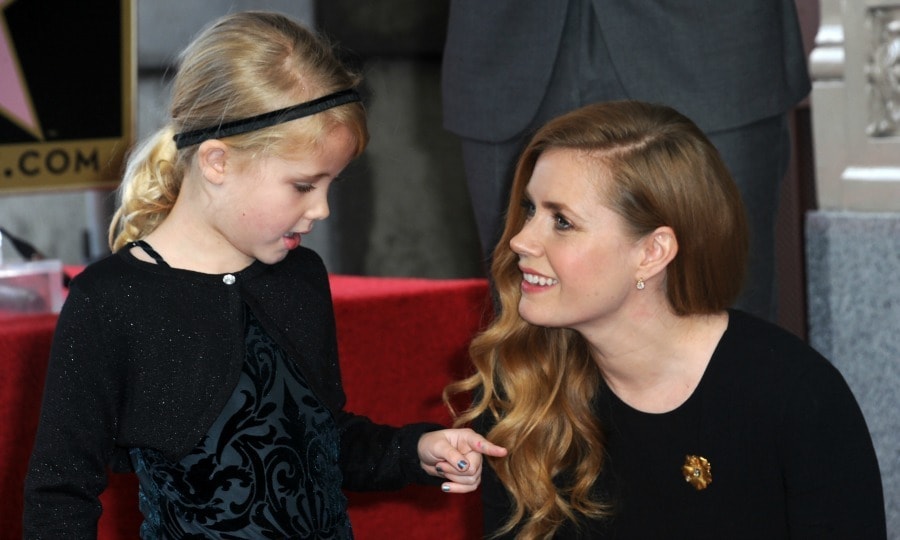 Amy Adams' six-year-old daughter is front and center as she receives star on Hollywood Walk of Fame