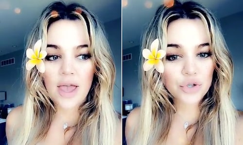 Khloé Kardashian shares a first glimpse of one-month-old daughter True