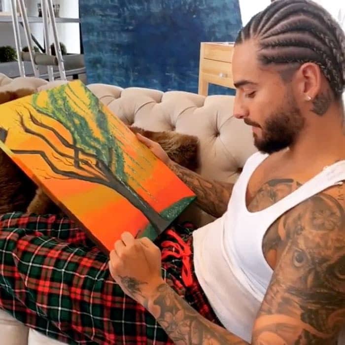 Maluma shows off his artist side on Instagram with first painting
