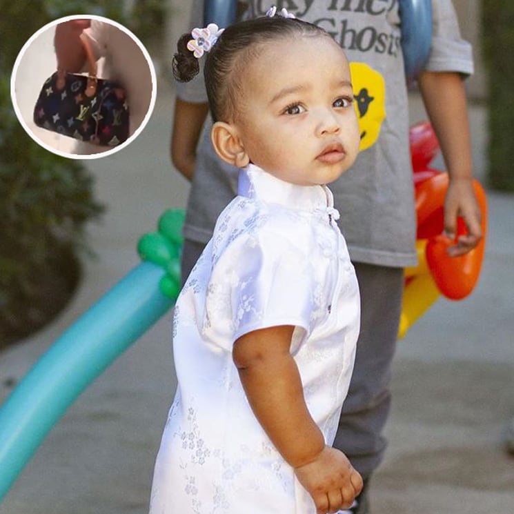 Kim Kardashian's baby girl shows she has a love for all handbags