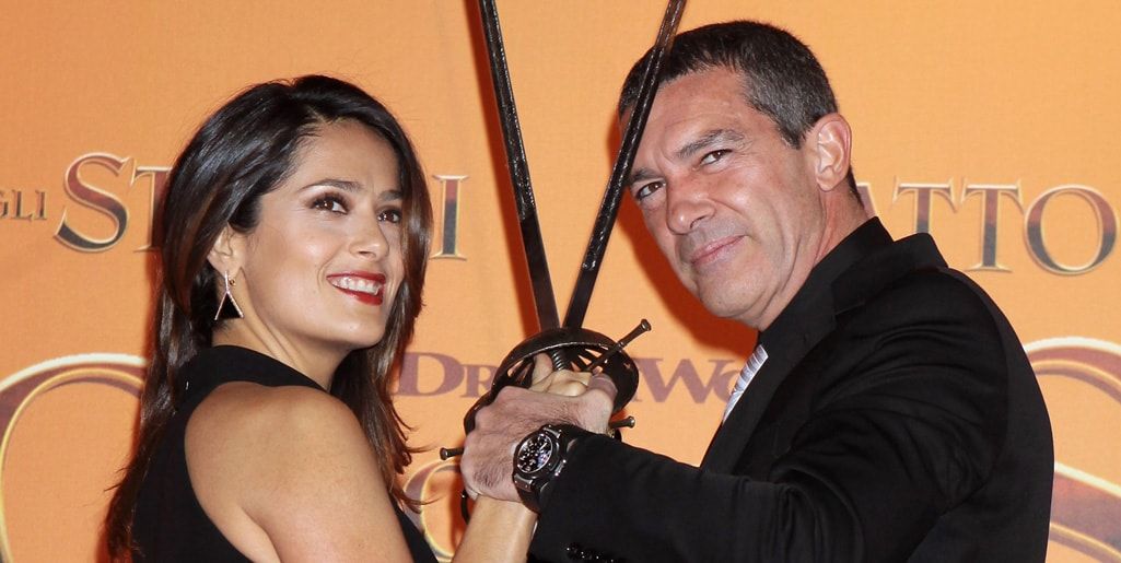 Salma Hayek reveals she and Antonio Banderas are working together again: “No! This is not a #tbt!”