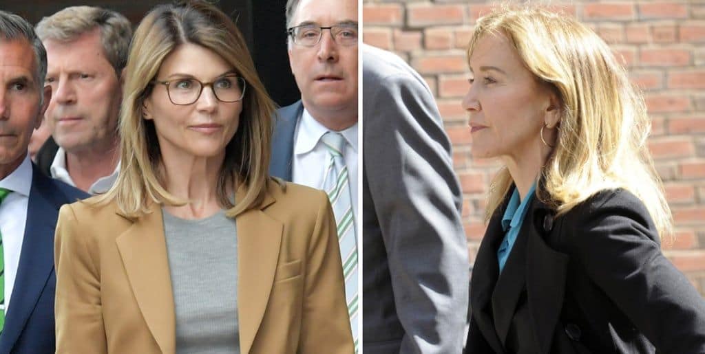 Felicity Huffman and Lori Loughlin appear in court to face college admissions charges