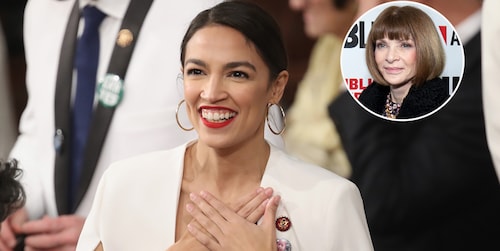 Anna Wintour gives her opinion of Alexandria Ocasio Cortez's 'red lipstick and hoop earrings'