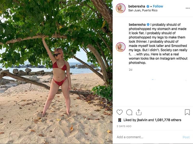 Bebe Rexha Shows Off Her Bikini Body In Unretouched Photo