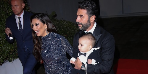 Santiago Bastón gets suited up for first Cannes event with mom and dad