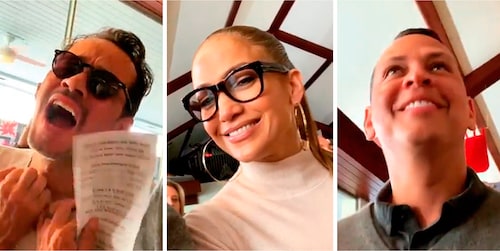 Modern Family! Jennifer Lopez, Alex Rodriguez and Marc Anthony sing their hearts out at their twins' school festival