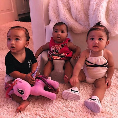 Chicago West, True Thompson and Stormi Webster