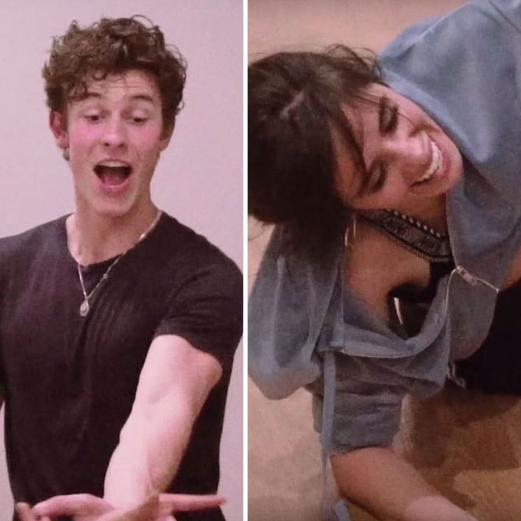 See Camila Cabello's reaction after Shawn Mendes drops her on the set of 'Señorita'