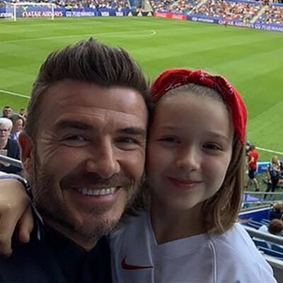 David and Harper Beckham are father-daughter 'goals' at Women's World Cup
