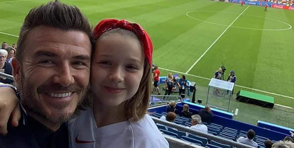 David and Harper Beckham are father-daughter 'goals' at Women's World Cup: See photos