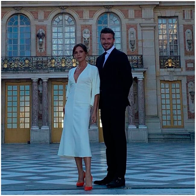 David and Victoria Beckham celebrate their anniversary in style at Versailles