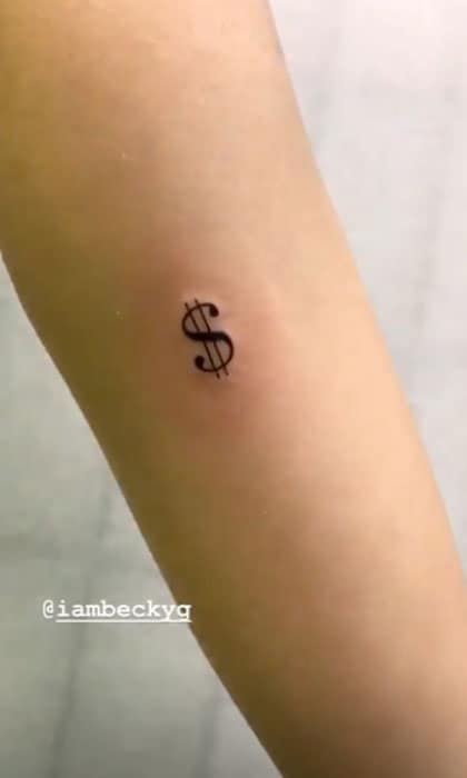Tattoo uploaded by Ishraki • Mini finger tattoo of dollar symbol • Tattoodo