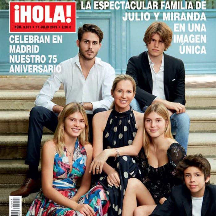Julio Iglesias' wife Miranda Rijnsburger covers ¡HOLA! Spain with their beautiful kids