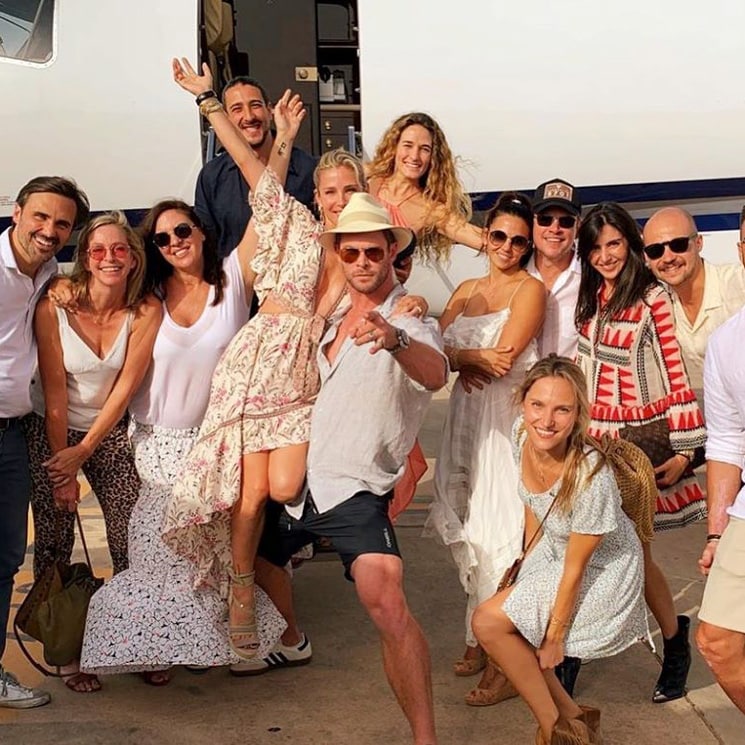 Elsa Pataky parties in Ibiza with Chris Hemsworth and Matt Damon ahead of birthday