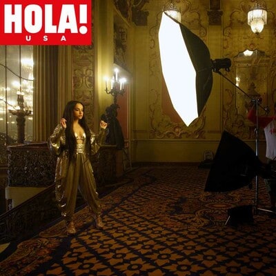 Becky G BTS cover shoot for HOLA! USA