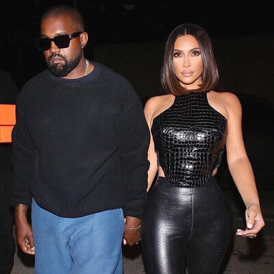 Kim Kardashian Kanye West Walking