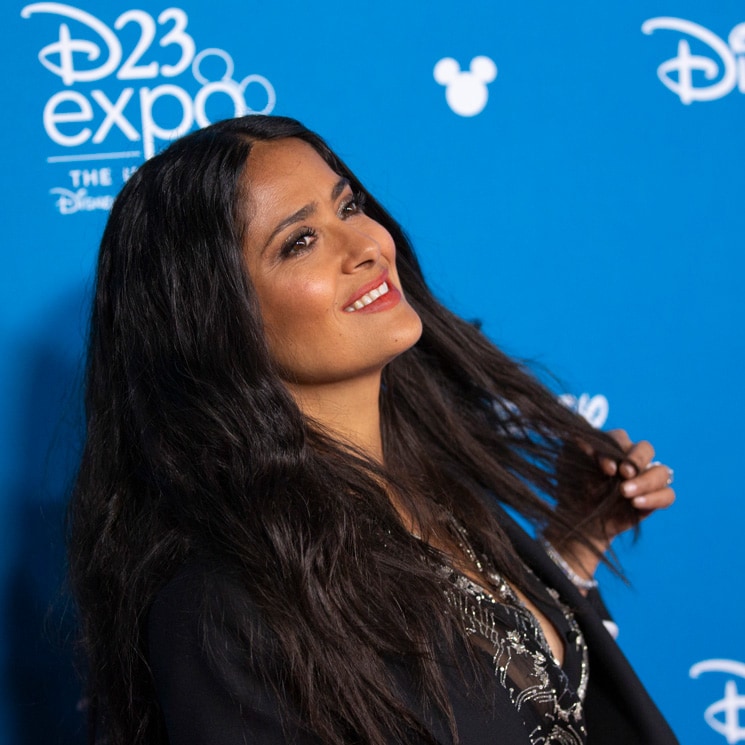 Iconic! Salma Hayek kisses her A-list 'childhood crush'