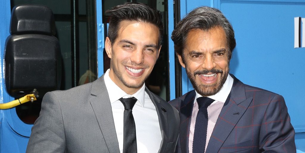 Eugenio Derbez brings his handsome son to the Dora premiere in Mexico