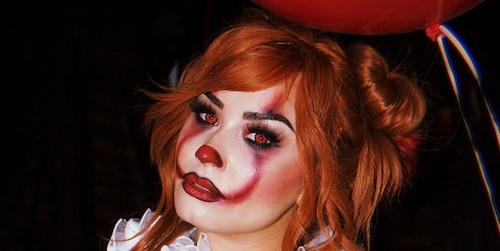 Demi Lovato turns up the scare as Pennywise for Halloween Bash 